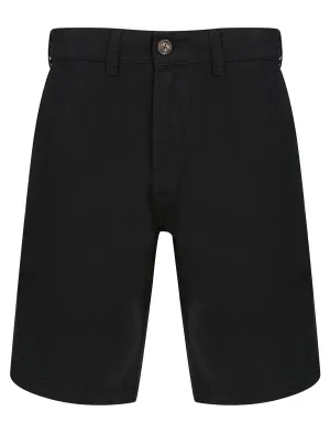 Aidan Cotton Twill Chino Shorts in Jet Black - Kensington Eastside