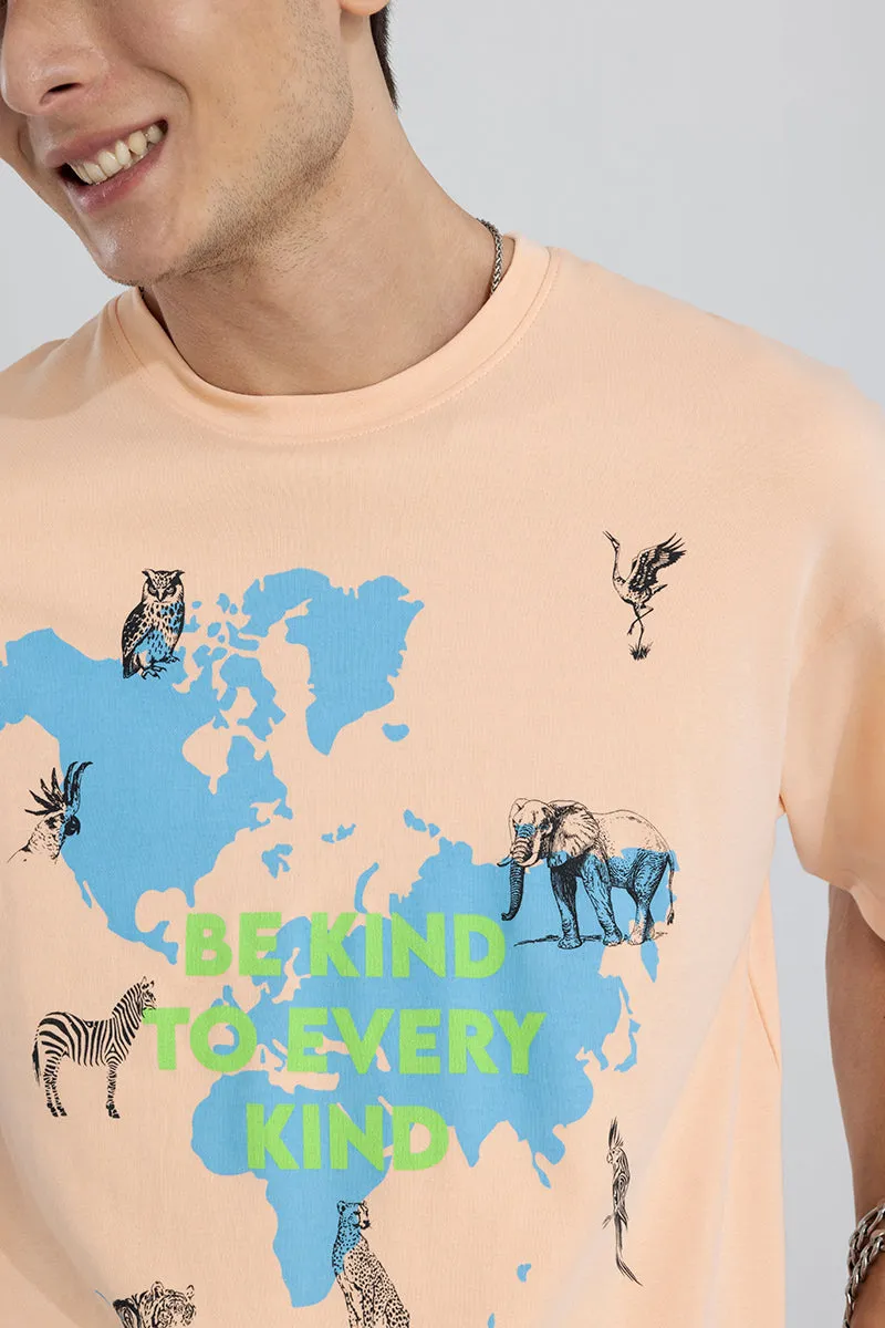 Be Kind Peach Oversized T-Shirt