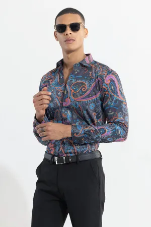 Bohemian Paisley Black Shirt