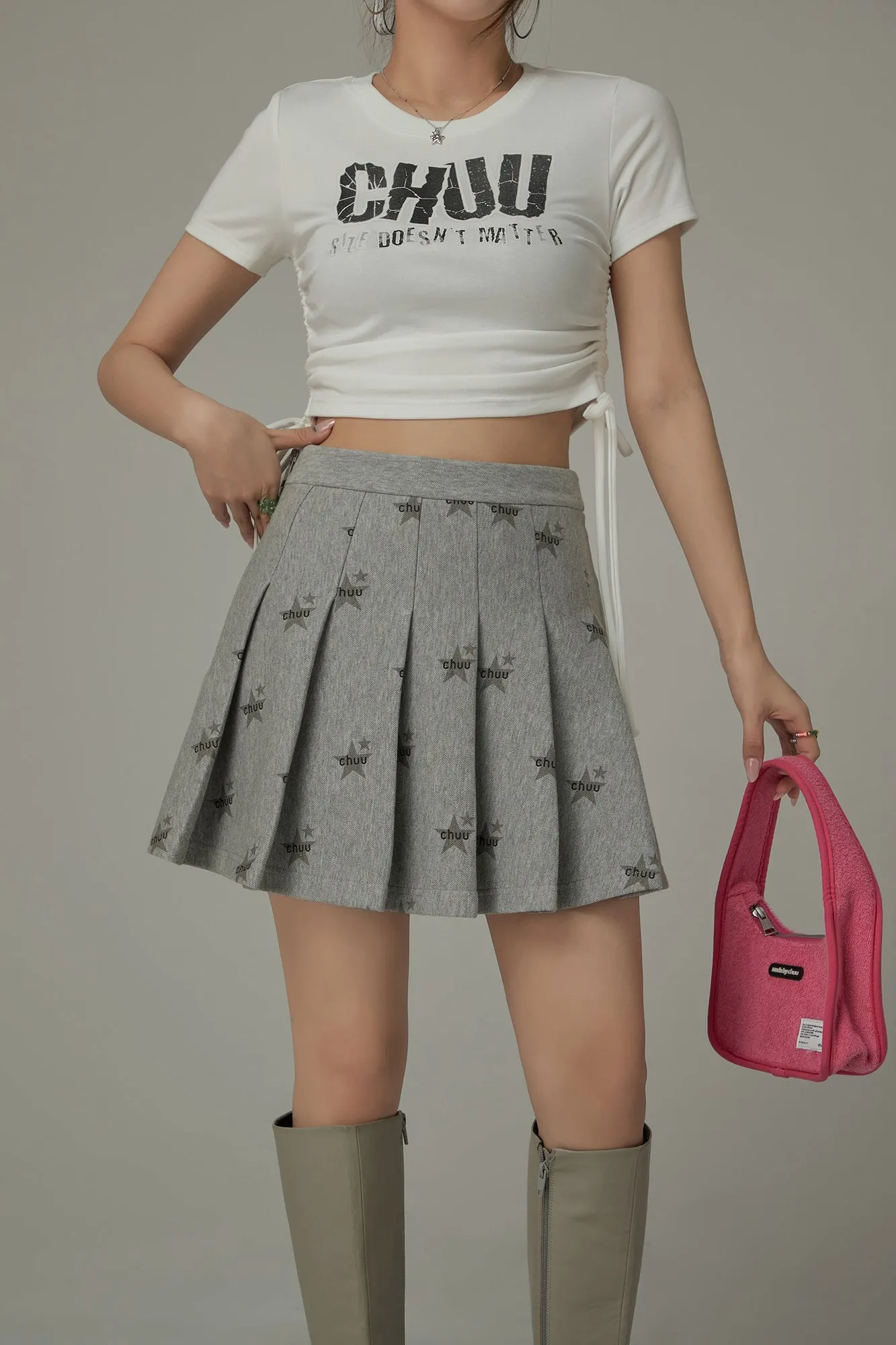 Chuu Star Pattern Pleated Skirt