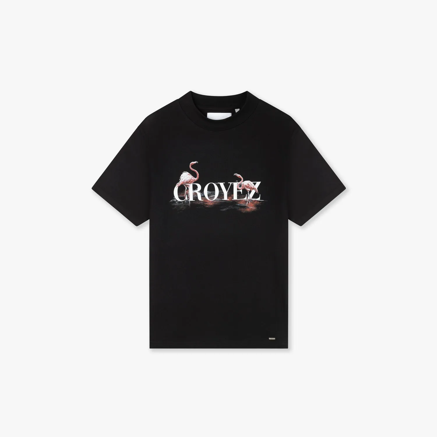 CROYEZ PINK FLAMINGO T-SHIRT - VINTAGE BLACK