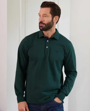 Dark Green Long Sleeve Polo Shirt