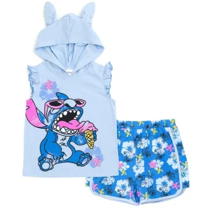 Disney Lilo & Stitch Stitch Cosplay Tank Top and Active Retro Dolphin French Terry Shorts