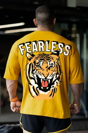 Fearless Roar Oversized T-shirt (MUSTARD)