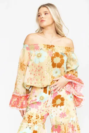 Floral Off Shoulders Shirt