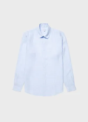 Men's Linen Shirt in Light Blue