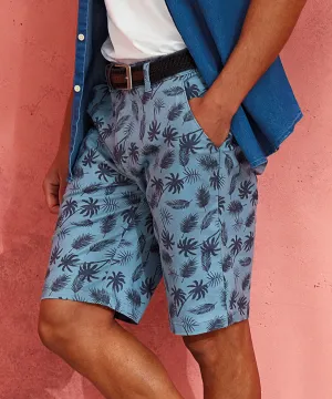 Men's Wombat Chino Tailored Print Shorts {WB905}