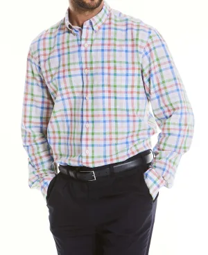 Multi Check Linen-Blend Shirt