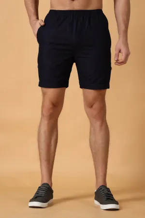 Navy Cotton Shorts