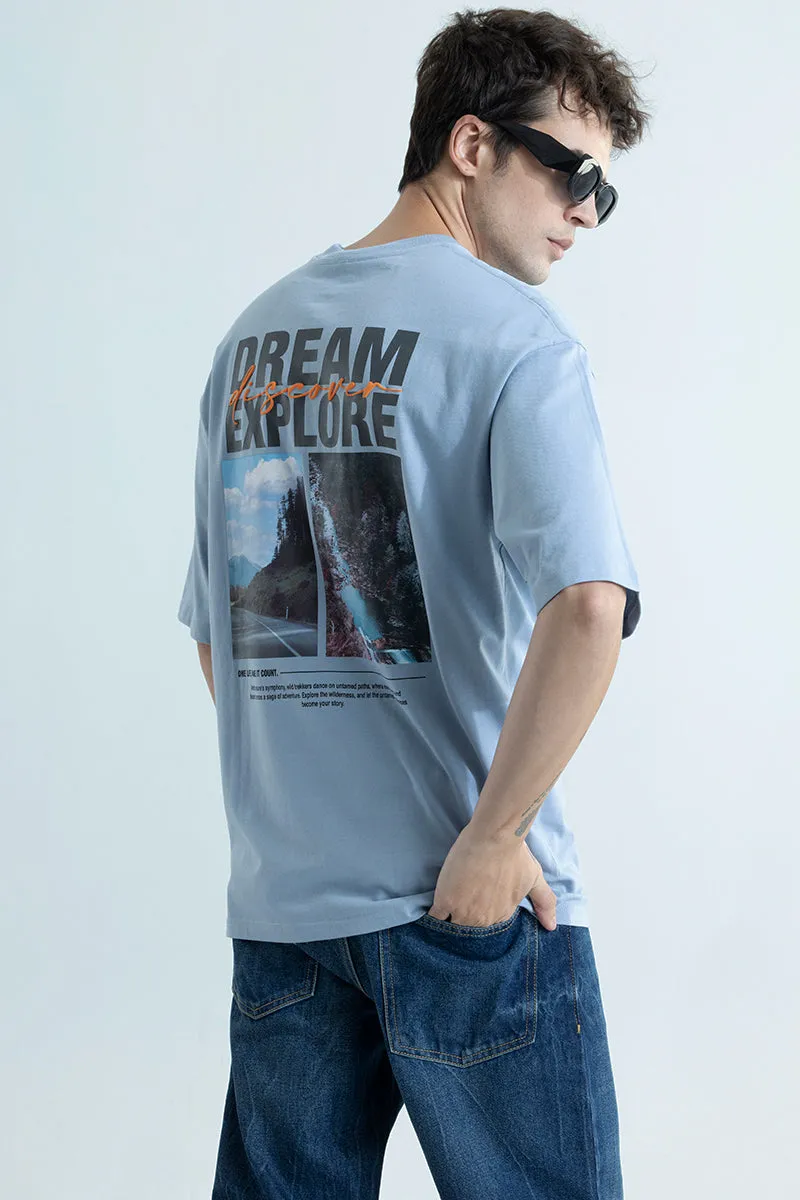 Oversized Blue Explore T-Shirt by One Life