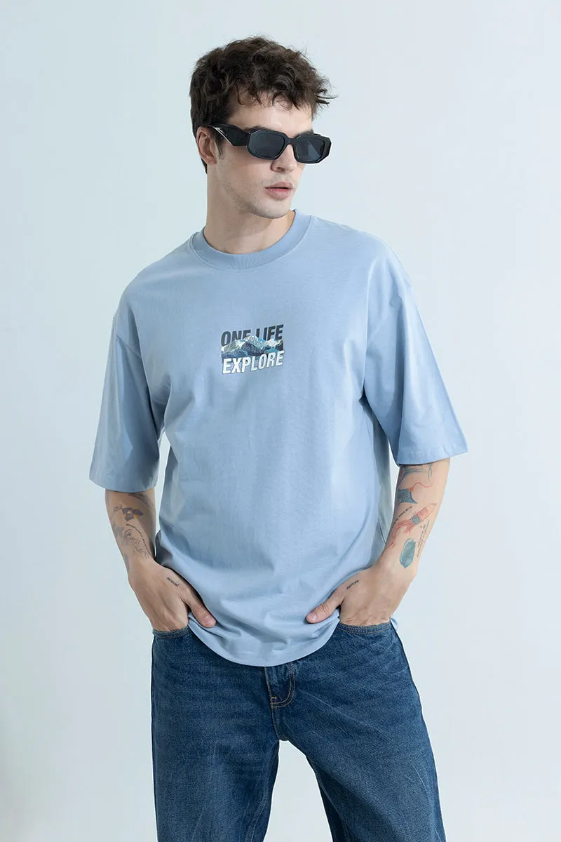 Oversized Blue Explore T-Shirt by One Life