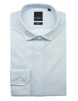 Sel Light Blue Pattern Shirt