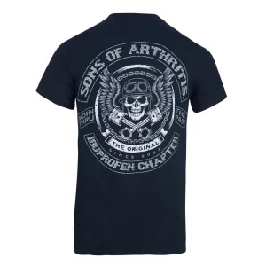 Sons of Arthritis Skull & Pistons Tee (Black)