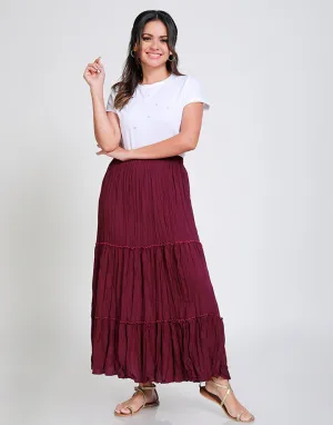 Tiered Midaxi Skirt