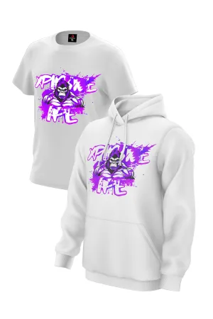 XAPE Splatter Graffiti V1 Hoodie & Tee - White