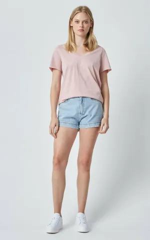 Yenny V-Neck Dusty Pink Tee